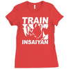 silver edition train insaiyan dragonball z insane bodybuilding goku Ladies Fitted T-Shirt