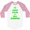 keep calm and kill zombies 3/4 Sleeve Shirt