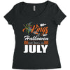 Halloween Kings Are Born In July Women's Triblend Scoop T-shirt