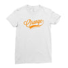 orange Ladies Fitted T-Shirt