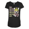 ski mood french bulldog Maternity Scoop Neck T-shirt