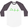 morning coffee heatbeat ekg 3/4 Sleeve Shirt