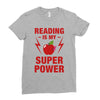 Reading Is My Superpower Ladies Fitted T-Shirt