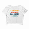Summer Night Bonfires Beer Crop Top