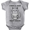 RIGHT MEOW BEER CAT Baby Onesie