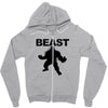 beast muscle guy workout Zipper Hoodie