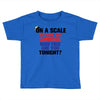 on a scale of one to america how free are you tonight Toddler T-shirt