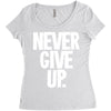 never give up 2 Women's Triblend Scoop T-shirt