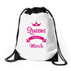 queens are born in march Drawstring Bags