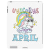 unicorns are born in april cute unicorn iPad 3 and 4 Case