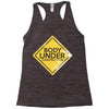 body under construction Racerback Tank
