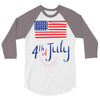 july 4th 3/4 Sleeve Shirt