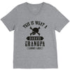 This Is What A Bad Ass Grandpa Looks Like V-Neck Tee