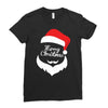 santa claus merry christmas Ladies Fitted T-Shirt