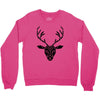 poly deer black Crewneck Sweatshirt