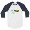 cat and dog 3/4 Sleeve Shirt