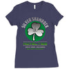 silver shamrock Ladies Fitted T-Shirt