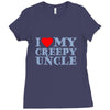 i heart my creepy uncle Ladies Fitted T-Shirt