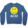 acid house smiley face 90's rave club hardcore party Crewneck Sweatshirt