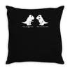 trex i love you this much Throw Pillow