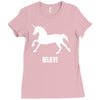 unicorn believe Ladies Fitted T-Shirt