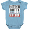 straight outta america Baby Bodysuit