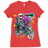 pop biker Ladies Fitted T-Shirt