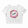 Floral Baby Name Crop Top