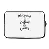 motivated by caffeine and canines Laptop sleeve