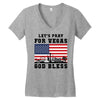 Lets Pray For Vegas, God Bless Women's V-Neck T-Shirt