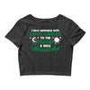 I Love Someone with Liver Cancer to The Moon and Back to Infinity Crop Top