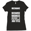 badass mechanic Ladies Fitted T-Shirt