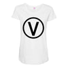 vegan symbol Maternity Scoop Neck T-shirt