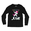 unicorns are born in june Long Sleeve Shirts