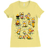 patriotic partying Ladies Fitted T-Shirt