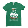 daddy and son not always eye to eye Ladies Fitted T-Shirt