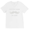 little man mustache first V-Neck Tee