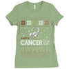 santa cancer  christmas ugly t shirts Ladies Fitted T-Shirt