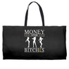 money over bitches graphic Weekender Totes