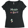 Muggle on Board Watercolor Women's Triblend Scoop T-shirt