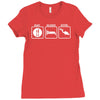 eat sleep scuba dive Ladies Fitted T-Shirt