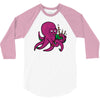 purple octopus playing the bagpipes 3/4 Sleeve Shirt