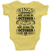 Real Kings Are Born On October 20 Baby Onesie