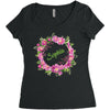 Floral Baby Name Women's Triblend Scoop T-shirt