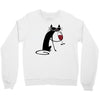 cat and wine Crewneck Sweatshirt