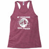 my dachshund rides shotgun Racerback Tank
