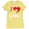 i love goldens Ladies Fitted T-Shirt