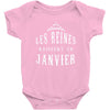 les reines naissent en janvier Baby Onesie