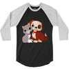nice cat and dog 3/4 Sleeve Shirt