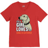 This Girl Loves Her Dachshund V-Neck Tee